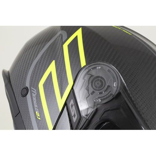 FULL FACE HELMET CASSIDA MODULO 2.1 PLUS CARBON GLOSS CARBON/YELLOW FLUO/REFLECTIVE SILVER/BLACK XS