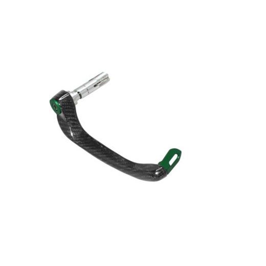 LEVER GUARD ACCOSSATO WITH GREEN EYELET AND INSERT RIGHT, CARBON