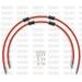 CROSSOVER FRONT BRAKE HOSE KIT VENHILL POWERHOSEPLUS SUZ-13007FS-RD (2 HOSES IN KIT) RED HOSES, STAINLESS STEEL FITTINGS