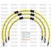 STANDARD FRONT BRAKE HOSE KIT VENHILL POWERHOSEPLUS SUZ-8003F-YE (3 HOSES IN KIT) YELLOW HOSES, CHROMED FITTINGS