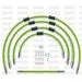 STANDARD FRONT BRAKE HOSE KIT VENHILL POWERHOSEPLUS SUZ-7001FS-GR (5 HOSES IN KIT) GREEN HOSES, STAINLESS STEEL FITTINGS