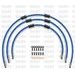 STANDARD FRONT BRAKE HOSE KIT VENHILL POWERHOSEPLUS SUZ-6011FB-SB (3 HOSES IN KIT) SOLID BLUE HOSES, BLACK FITTINGS