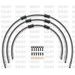 STANDARD FRONT BRAKE HOSE KIT VENHILL POWERHOSEPLUS KAW-3001FB-CB (3 HOSES IN KIT) CARBON HOSES, BLACK FITTINGS