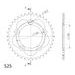 REAR ALU SPROCKET SUPERSPROX RAL-744:38-BLK CRNI 38T, 525