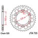 REAR ALU SPROCKET JT JTA 735-38BLK 38T, 520 CRNI