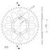 REAR ALU SPROCKET SUPERSPROX RAL-1489:44-BLK CRNI 44T, 525