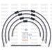 STANDARD FRONT BRAKE HOSE KIT VENHILL POWERHOSEPLUS SUZ-5007FS (5 HOSES IN KIT) CLEAR HOSES, STAINLESS STEEL FITTINGS