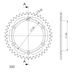 REAR ALU SPROCKET SUPERSPROX RAL-1512:40-BLK CRNI 40T, 520