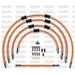 STANDARD FRONT BRAKE HOSE KIT VENHILL POWERHOSEPLUS KAW-11006FB-OR (3 HOSES IN KIT) ORANGE HOSES, BLACK FITTINGS