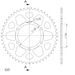 REAR ALU SPROCKET SUPERSPROX RAL-2013:49-BLK CRNI 49T, 520