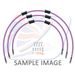 STANDARD FRONT BRAKE HOSE KIT VENHILL POWERHOSEPLUS SUZ-6002F-PU (3 HOSES IN KIT) PURPLE HOSES, CHROMED FITTINGS