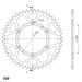 REAR ALU SPROCKET SUPERSPROX RAL-224:48-BLK CRNI 48T, 520