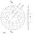 REAR ALU SPROCKET SUPERSPROX RAL-1332:42-BLK CRNI 42T, 525