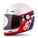 FULL FACE HELMET CASSIDA FIBRE OPG WHITE/ BLUE/ RED XS