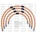 STANDARD FRONT BRAKE HOSE KIT VENHILL POWERHOSEPLUS SUZ-4007FS-OR (4 HOSES IN KIT) ORANGE HOSES, STAINLESS STEEL FITTINGS