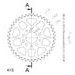 REAR ALU SPROCKET SUPERSPROX RAL-451:40-BLK CRNI 40T, 415