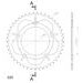 REAR ALU SPROCKET SUPERSPROX RAL-28:45-BLK CRNI 45T, 520