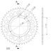 REAR ALU SPROCKET SUPERSPROX RAL-1303:46-BLK CRNI 46T, 520