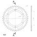 REAR ALU SPROCKET SUPERSPROX RAL-990:42-ORG ORANGE 42T, 520