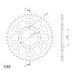 REAR ALU SPROCKET SUPERSPROX RAL-488:43-BLK CRNI 43T, 530