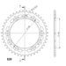 REAR ALU SPROCKET SUPERSPROX RAL-1311:43-BLK CRNI 43T, 525