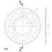 REAR ALU SPROCKET SUPERSPROX RAL-703:43-BLK CRNI 43T, 520