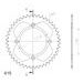 REAR ALU SPROCKET SUPERSPROX RAL-452:42-BLK CRNI 42T, 415