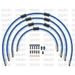 STANDARD FRONT BRAKE HOSE KIT VENHILL POWERHOSEPLUS SUZ-5004FS-SB (4 HOSES IN KIT) SOLID BLUE HOSES, STAINLESS STEEL FITTINGS