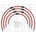 STANDARD FRONT BRAKE HOSE KIT VENHILL POWERHOSEPLUS SUZ-5004F-RD (4 HOSES IN KIT) RED HOSES, CHROMED FITTINGS