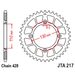 REAR ALU SPROCKET JT JTA 217-49BLK 49T, 428 CRNI