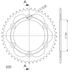 REAR ALU SPROCKET SUPERSPROX RAL-1308:45-GLD ZLATO 45T, 520