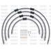 STANDARD FRONT BRAKE HOSE KIT VENHILL POWERHOSEPLUS SUZ-5004F (4 HOSES IN KIT) CLEAR HOSES, CHROMED FITTINGS