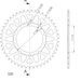REAR ALU SPROCKET SUPERSPROX RAL-1303:47-BLK CRNI 47T, 520