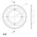 REAR ALU SPROCKET SUPERSPROX RAL-209:51-RED CRVEN 51T, 420