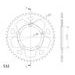 REAR ALU SPROCKET SUPERSPROX RAL-1873:49-BLK CRNI 49T, 532