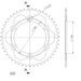 REAR ALU SPROCKET SUPERSPROX RAL-1308:47-BLK CRNI 47T, 520