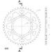 REAR ALU SPROCKET SUPERSPROX RAL-479:44-BLK CRNI 44T, 530