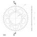 REAR ALU SPROCKET SUPERSPROX RAL-7_520:44-BLK CRNI 44T, 520