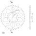 REAR ALU SPROCKET SUPERSPROX RAL-7091:43-BLK CRNI 43T, 520