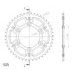 REAR SPROCKET SUPERSPROX STEALTH RST-745:42-GLD ZLATO 42T, 525