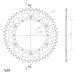 REAR ALU SPROCKET SUPERSPROX RAL-853:48-BLK CRNI 48T, 520