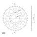 REAR ALU SPROCKET SUPERSPROX RAL-404:45-RED CRVEN 45T, 520