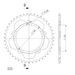 REAR ALU SPROCKET SUPERSPROX RAL-1792:44-BLK CRNI 44T, 525