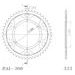 REAR ALU SPROCKET SUPERSPROX RAL-300:42-BLK CRNI 42T, 525