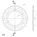 REAR ALU SPROCKET SUPERSPROX RAL-405:42-RED CRVEN 42T, 520