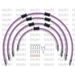 STANDARD FRONT BRAKE HOSE KIT VENHILL POWERHOSEPLUS SUZ-4007FS-PU (4 HOSES IN KIT) PURPLE HOSES, STAINLESS STEEL FITTINGS