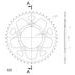 REAR ALU SPROCKET SUPERSPROX RAL-743:45-BLK CRNI 45T, 520