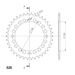 REAR ALU SPROCKET SUPERSPROX RAL-1857:38-BLK CRNI