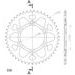 REAR ALU SPROCKET SUPERSPROX RAL-479:47-RED CRVEN 47T, 530