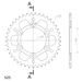 REAR ALU SPROCKET SUPERSPROX RAL-745:41-BLK CRNI 41T, 525